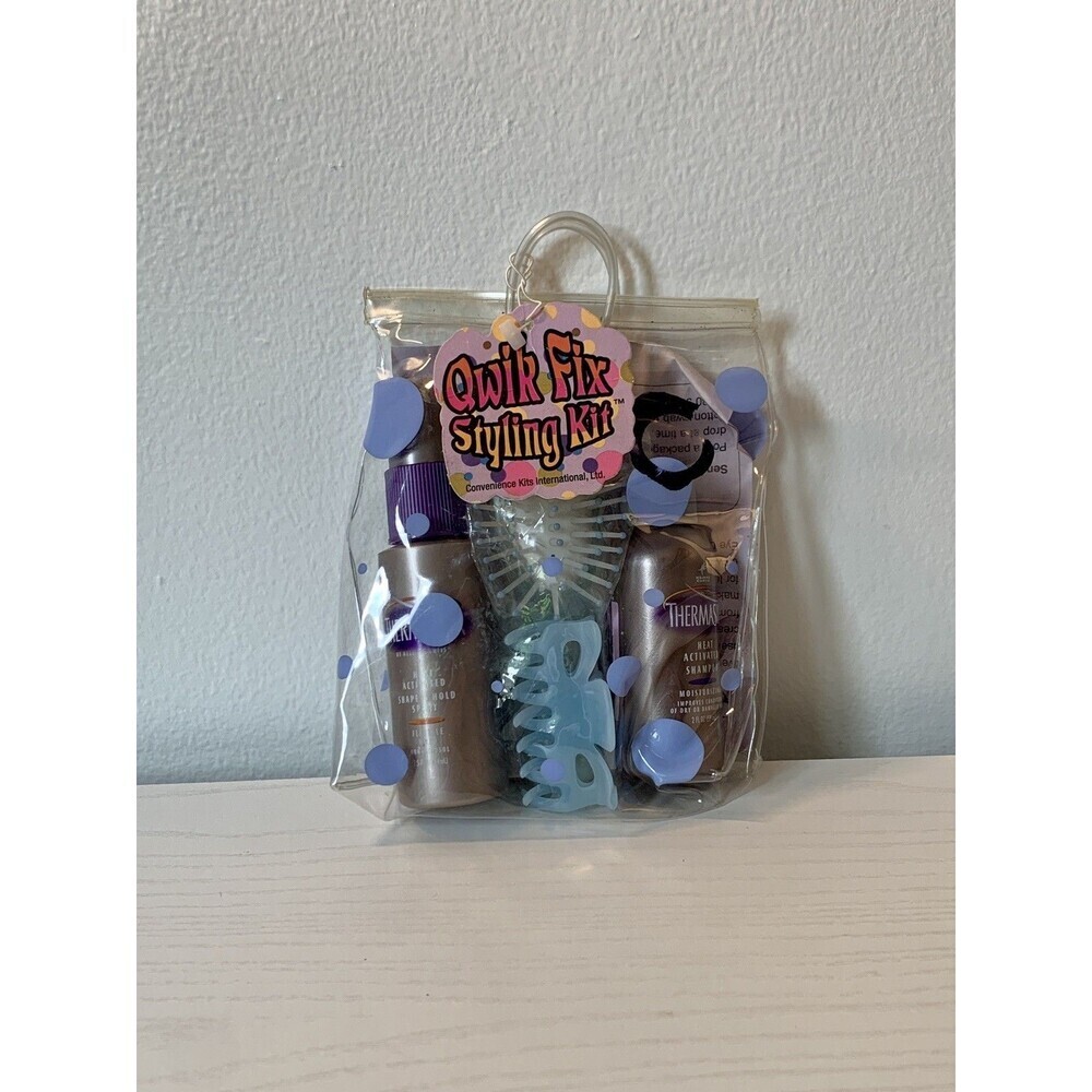 VTG y2k 2000s ThermaSilk heat KIT shape hold spray flexible Shampoo Conair Brush